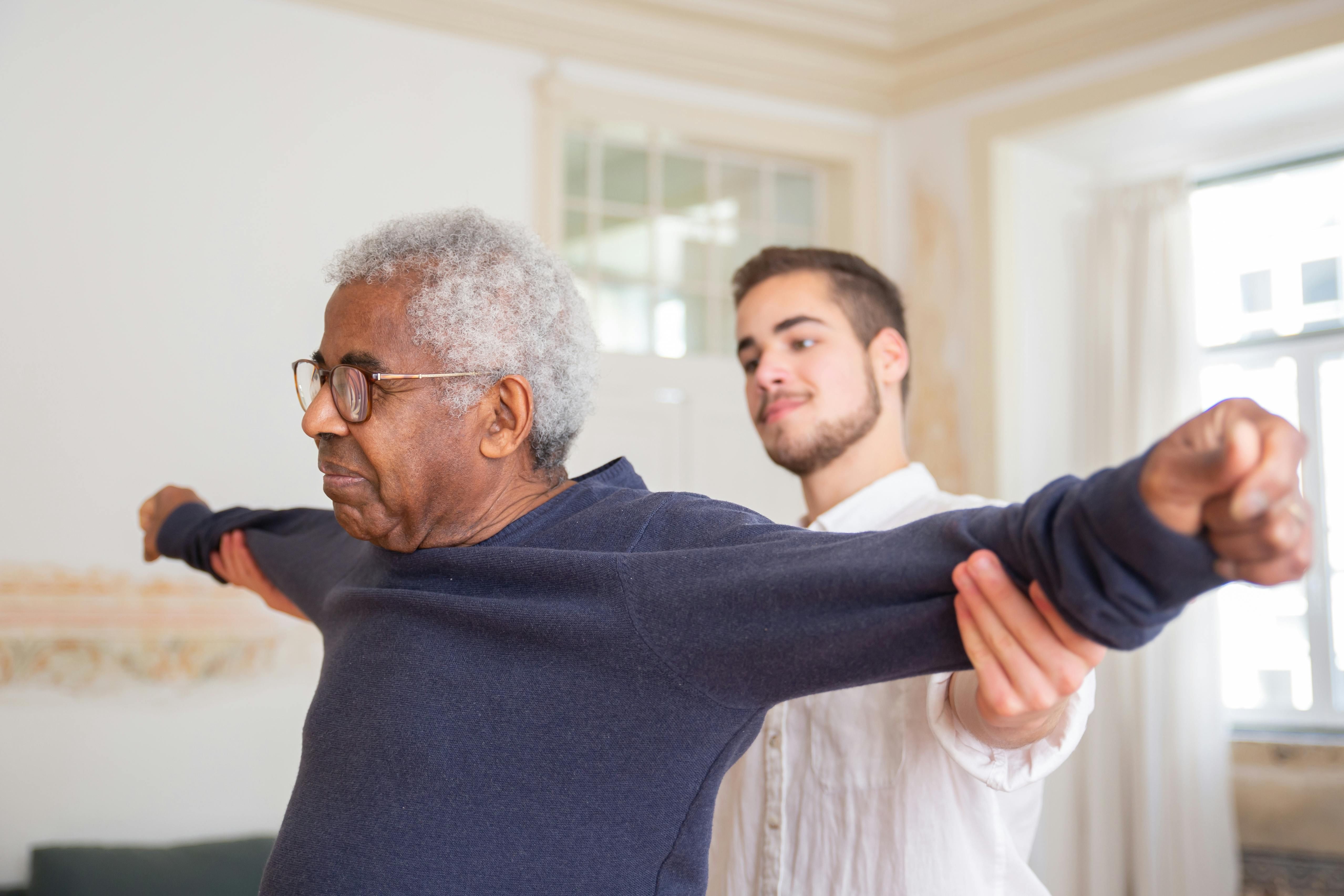 Resident in physical therapy session at City View Multi Care