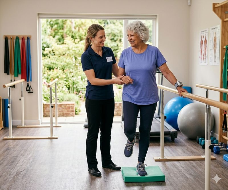 Physical therapy session at City View Multi Care